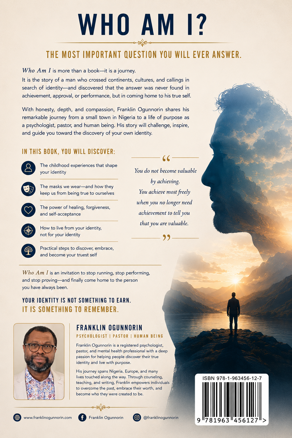Back cover design for Wie Ben Ik?